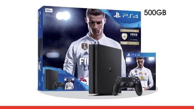 פלייסטיישן 4 כולל שני שלטים ומשחק FIFA 2017