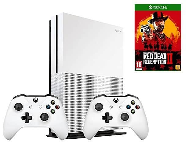 אקס בוקס וואן כולל שני שלטים ומשחק RED DEAD REDEMPTION 2