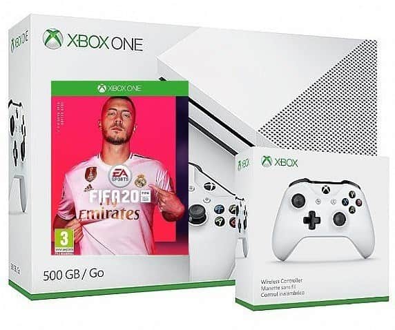 אקס בוקס וואן כולל שני שלטים ומשחק FIFA 2020 זיכרון 1TB